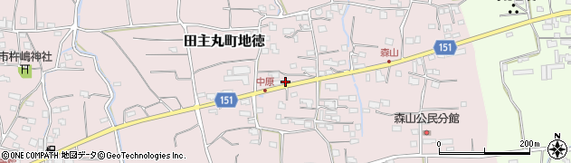 福岡県久留米市田主丸町地徳2899周辺の地図