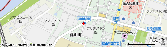 篠山城南周辺の地図