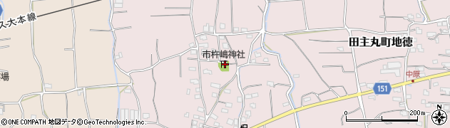 福岡県久留米市田主丸町地徳2106周辺の地図