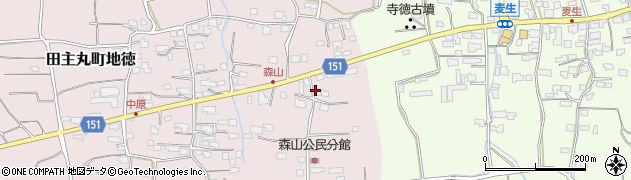 福岡県久留米市田主丸町地徳3241周辺の地図