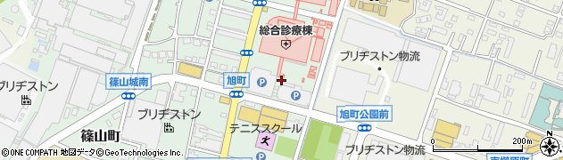 福岡県久留米市旭町周辺の地図