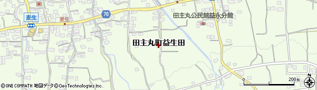 福岡県久留米市田主丸町益生田周辺の地図