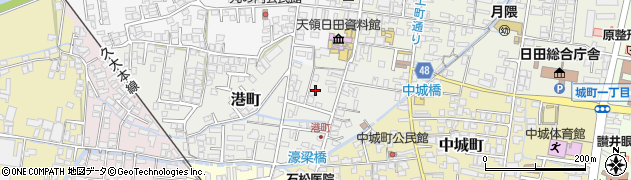 大分県日田市港町3周辺の地図