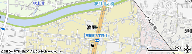 大分県日田市渡里周辺の地図