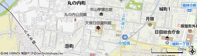 資料館天領日田周辺の地図