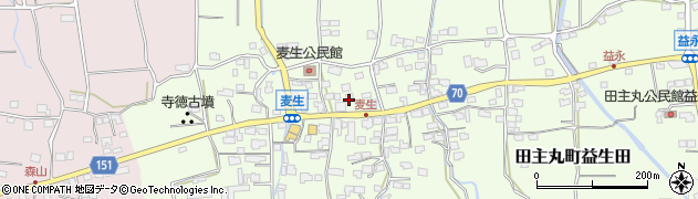 有限会社アムズ　田主丸工場周辺の地図