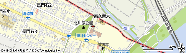 長門石コミュニティセンター周辺の地図