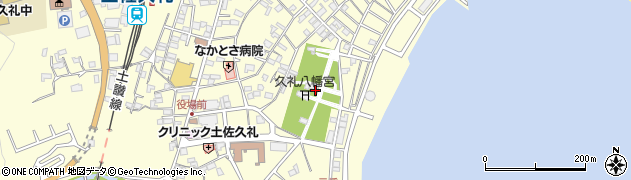 久礼八幡宮周辺の地図