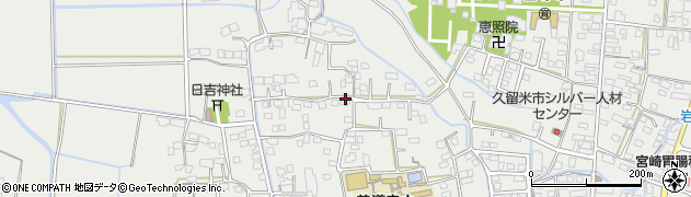 福岡県久留米市善導寺町（与田）周辺の地図