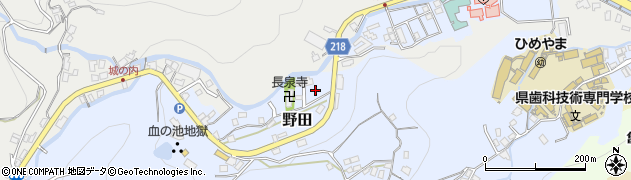 大分県別府市野田周辺の地図