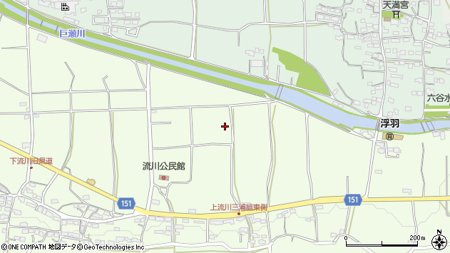 〒839-1411 福岡県うきは市浮羽町流川の地図