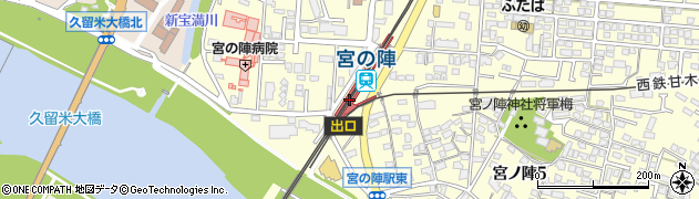 福岡県久留米市周辺の地図