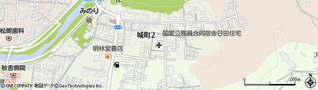 大分県日田市城町2丁目周辺の地図