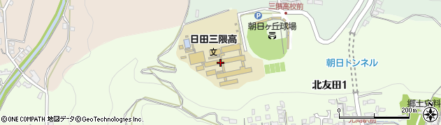 大分県立日田三隈高等学校周辺の地図