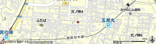 福岡県久留米市宮ノ陣周辺の地図