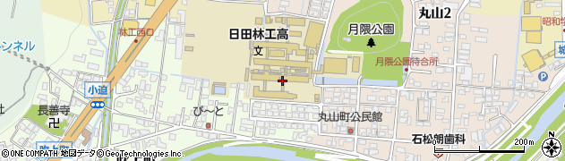 大分県立日田林工高等学校周辺の地図