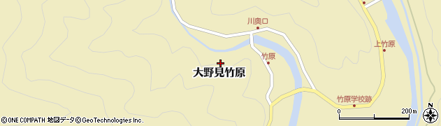 高知県高岡郡中土佐町大野見竹原周辺の地図