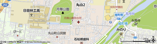 大分県日田市丸山周辺の地図