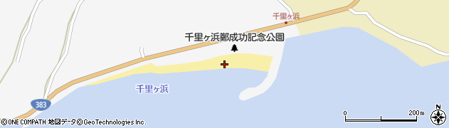 千里ヶ浜ビーチ周辺の地図