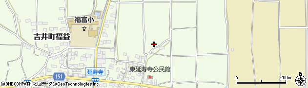 福岡県うきは市吉井町福益周辺の地図