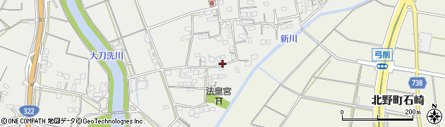 福岡県久留米市北野町上弓削823周辺の地図