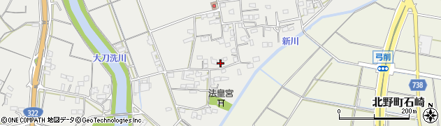 福岡県久留米市北野町上弓削822周辺の地図