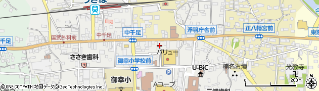 西日本新聞エリアセンター　浮羽周辺の地図