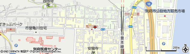 大分県別府市古市町1114周辺の地図