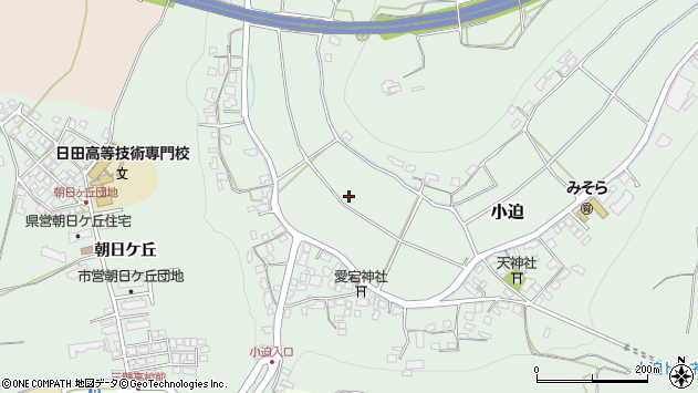 〒877-0088 大分県日田市小迫町の地図