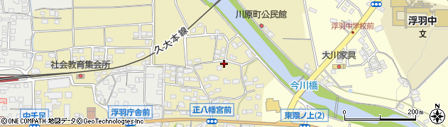 福岡県うきは市浮羽町西隈上周辺の地図