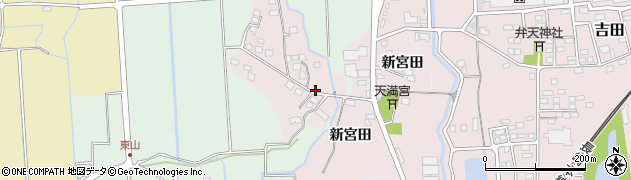 佐賀県吉野ヶ里町（神埼郡）新宮田周辺の地図