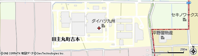 福岡県久留米市田主丸町吉本周辺の地図