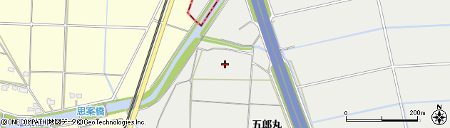 福岡県久留米市宮ノ陣町五郎丸周辺の地図