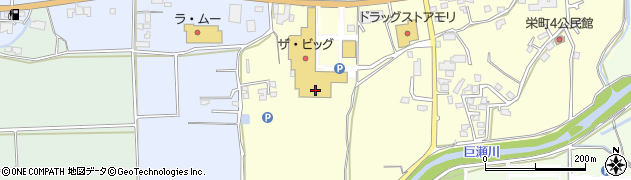 ホームワイド田主丸店周辺の地図