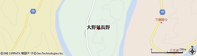 高知県高岡郡中土佐町大野見長野周辺の地図