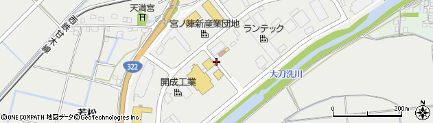 福岡県久留米市宮ノ陣町若松周辺の地図