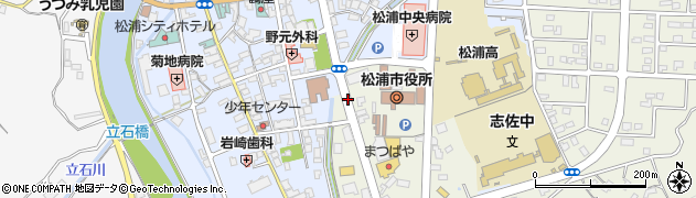 松浦市役所前周辺の地図