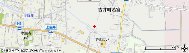 福岡県うきは市吉井町若宮周辺の地図