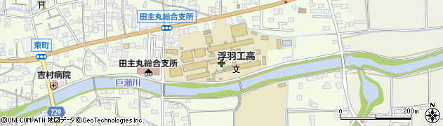 福岡県立浮羽工業高等学校周辺の地図