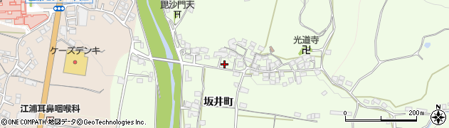 大分県日田市坂井町周辺の地図