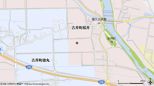 〒839-1301 福岡県うきは市吉井町桜井の地図