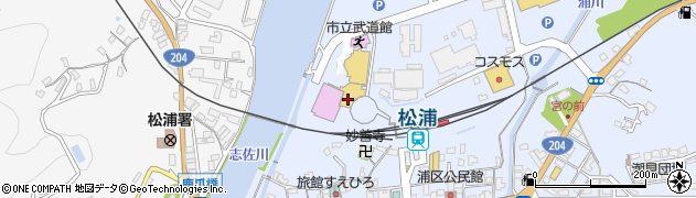 松浦市文化会館周辺の地図