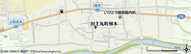福岡県久留米市田主丸町殖木周辺の地図