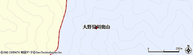 高知県高岡郡中土佐町大野見川奥山周辺の地図