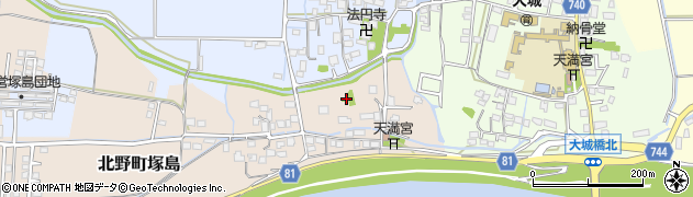 福岡県久留米市北野町塚島周辺の地図
