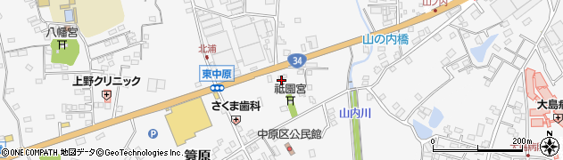 長浜ラーメン喜楽屋周辺の地図