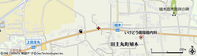 福岡県久留米市田主丸町殖木185周辺の地図