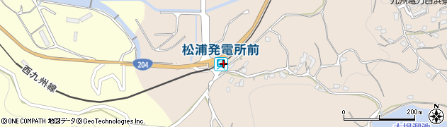 松浦発電所前駅周辺の地図