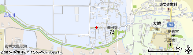 福岡県久留米市北野町仁王丸159周辺の地図