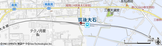 福岡県うきは市周辺の地図